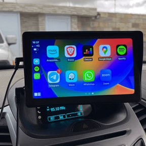 Kit Multimídia CarPlay™ FullHD 7'' Câmera de Ré e Controle Remoto