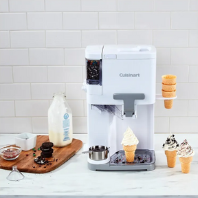 Máquina de Sorvete e Gelato Cuisinart 2,5L Cremoso Fácil e Pronto em 20 Minutos (Rende 10 porções) + LIVRO DE RECEITAS | ENVIO NACIONAL