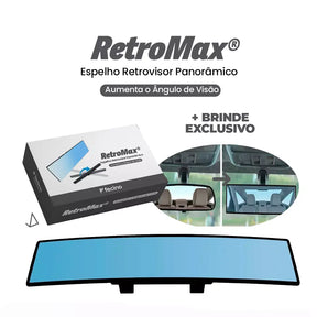 RetroMax® - Espelho Retrovisor Panorâmico Universal (+ Mini Rastreador GPS de Brinde)