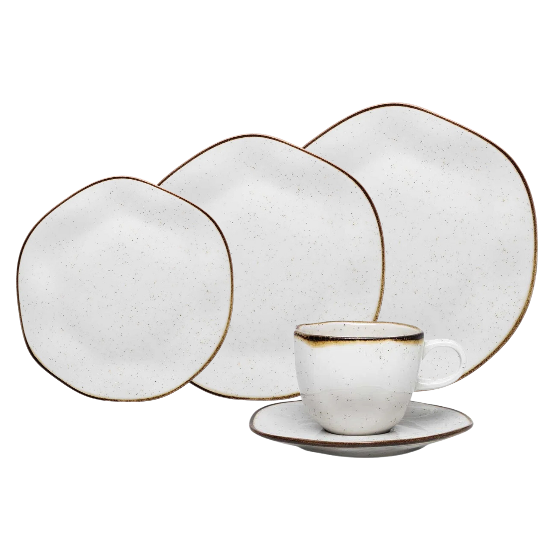 54 Peças Aparelho de Jantar em Porcelana Conjunto de Luxo Oxford® - OFERTA ESPECIAL