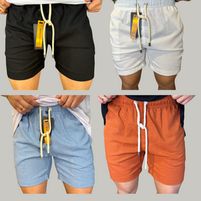 Kit 4 Shorts de Linho (COMPRE 2 LEVE 4)