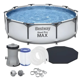 [QUEIMA DE ESTOQUE] BestWay 10220 Litros Azul com Bomba Filtro + BRINDE (Flutuador de limpeza)