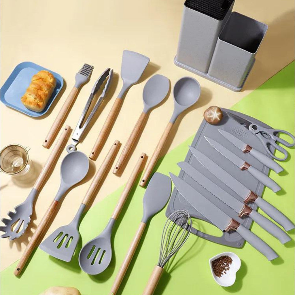 Kit de Cozinha 19 Peças de Silicone Premium - ULTIMAS UNIDADES